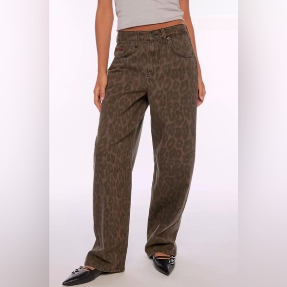 BCG leopard print barrel jeans - Picture 8 of 9